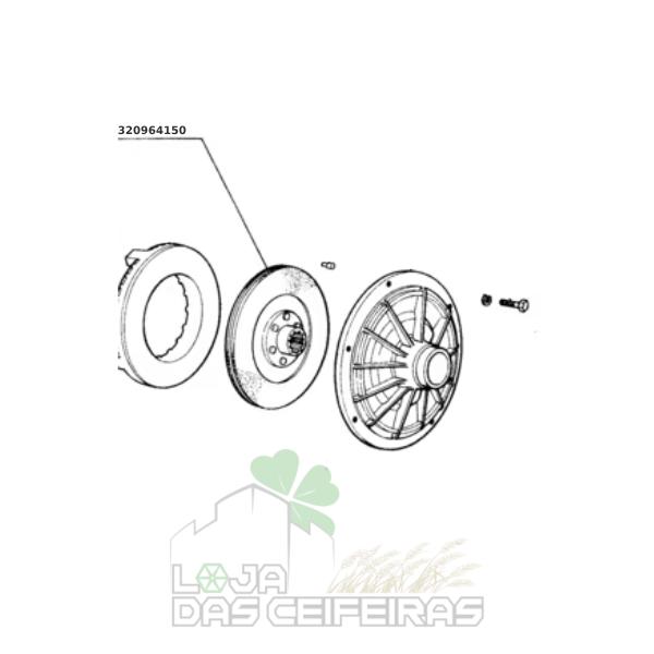 320964150_DISCO EMBRAIAGEM LAVERDA 272 10 Z M100 _M112 _3400_Loja das Ceifeiras 320964150_DISCO EMBRAIAGEM LAVERDA 272 10 Z M100 /M112 /3400 - Image 1