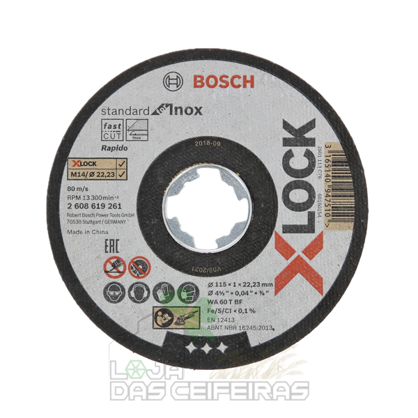 115122 115122 - DISCO CORTE INOX 115 X 1 - Image 1
