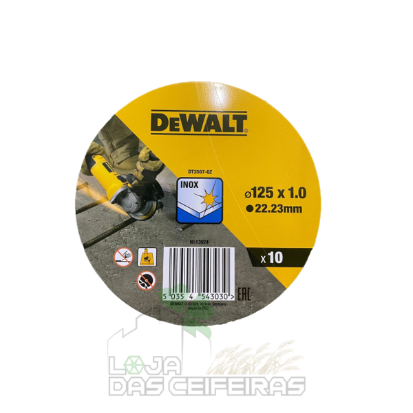 N513924 N513924 - DISCO CORTE AÇO/INOX Ø125 X 1.00 X 22.23MM DEWALT - Image 1