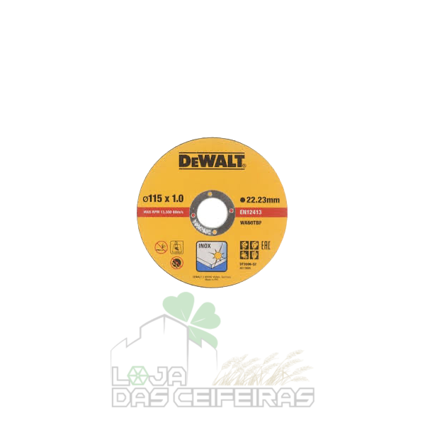 N517154 N517154 - DISCO CORTE AÇO/INOX Ø115 X 1.00 X 22.23MM DEWALT - Image 1
